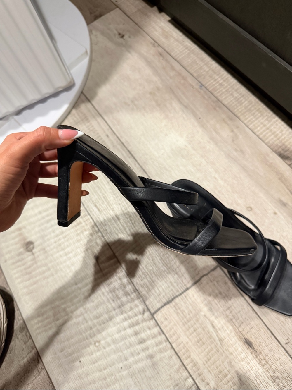 Elegant Black Strappy Mid-Heel Sandals - Women's